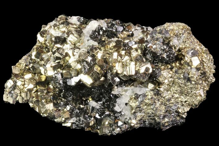 Sphalerite, Pyrite and Quartz Association - Peru #87746